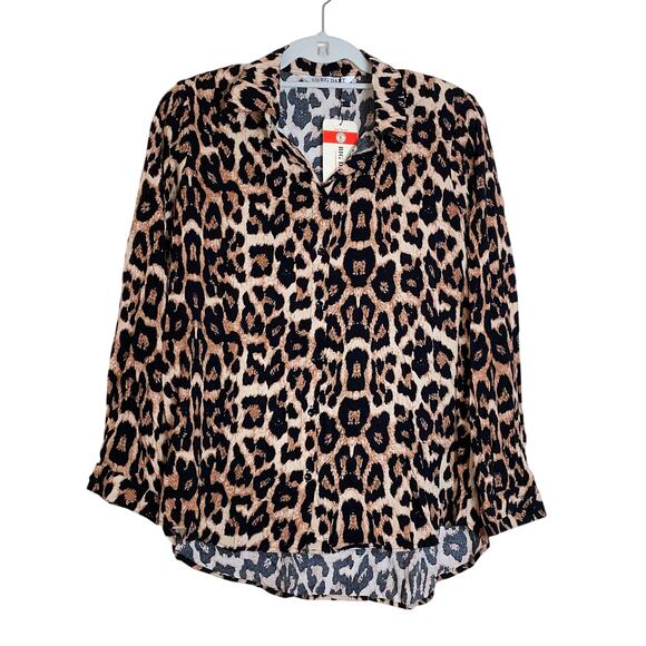 Big Dart Blouse - NWT! - Size M -‎ Cool Leopard Print - Picture 1 of 7